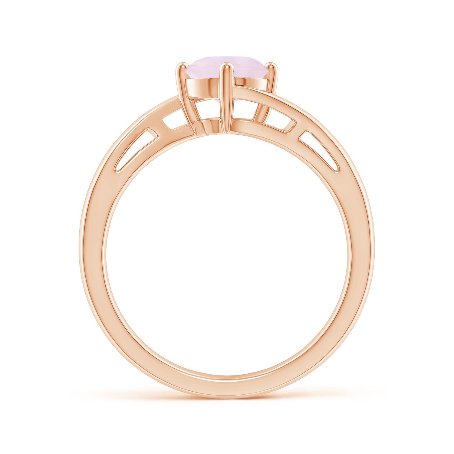 A - Rose Quartz / 0.85 CT / 14 KT Rose Gold