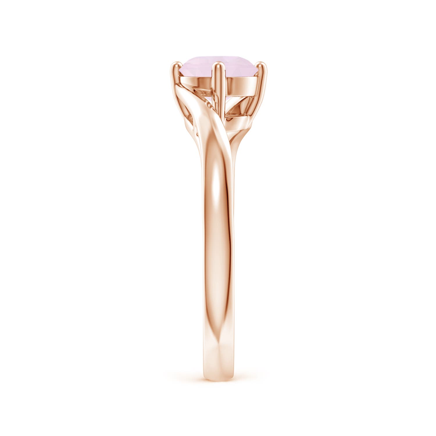 A - Rose Quartz / 0.85 CT / 14 KT Rose Gold