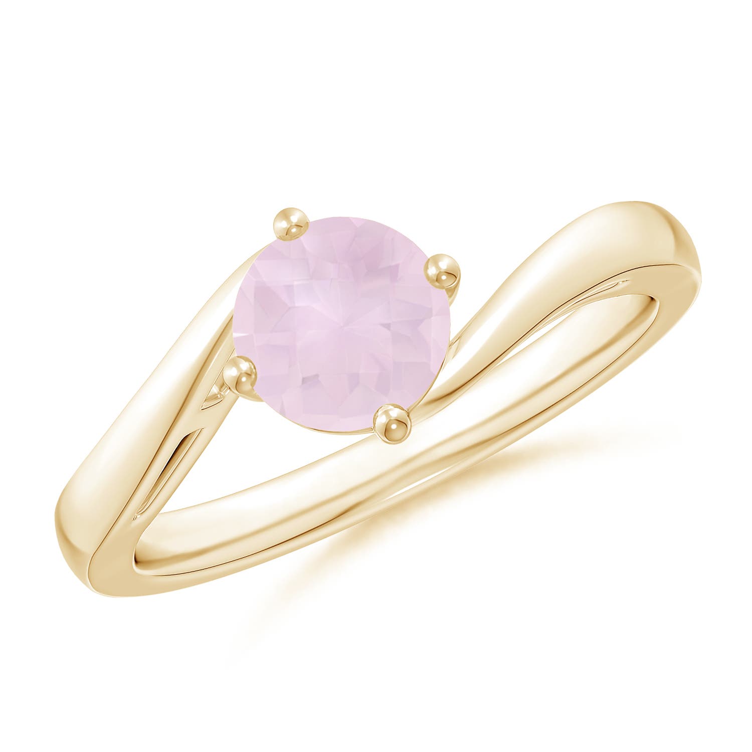 A - Rose Quartz / 0.85 CT / 14 KT Yellow Gold