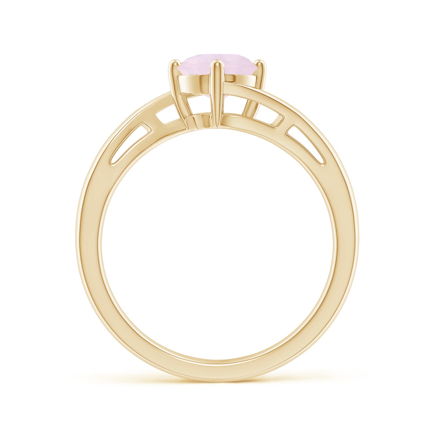 A - Rose Quartz / 0.85 CT / 14 KT Yellow Gold