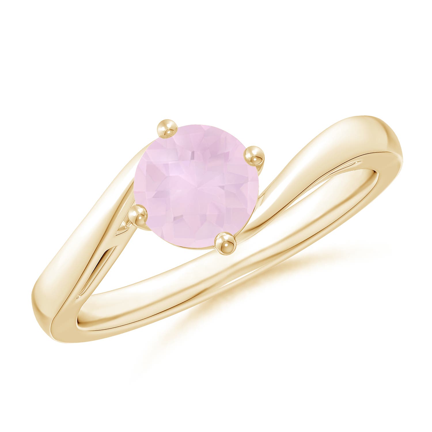 AA - Rose Quartz / 0.85 CT / 14 KT Yellow Gold