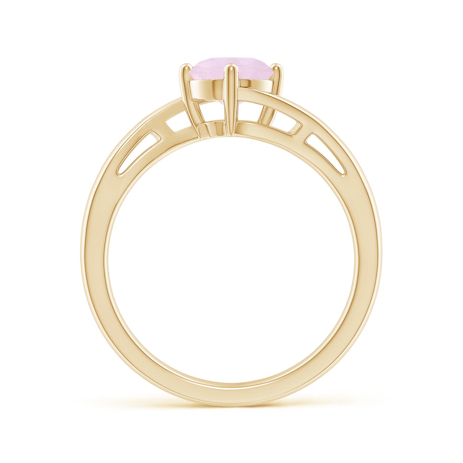 AA - Rose Quartz / 0.85 CT / 14 KT Yellow Gold