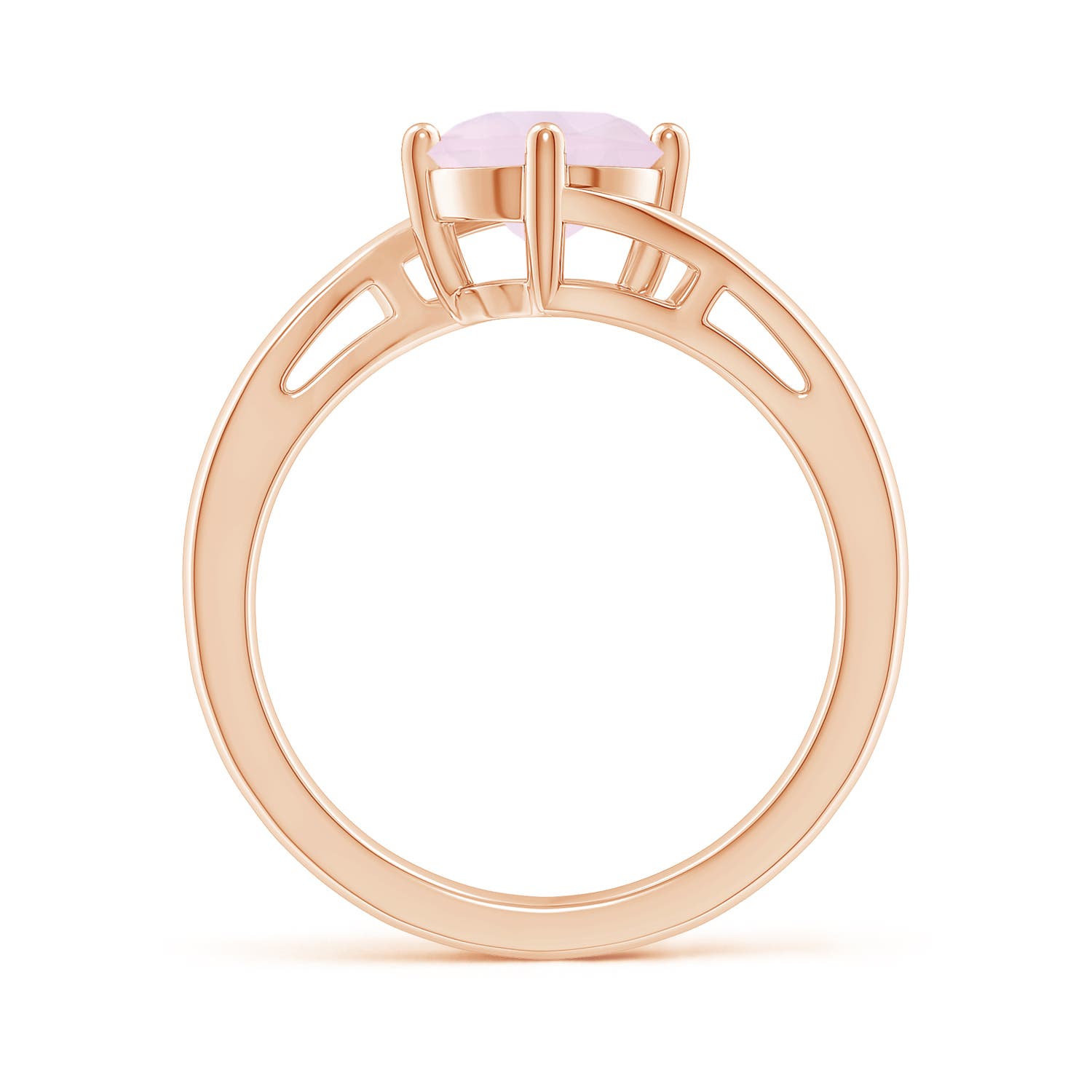 A - Rose Quartz / 1.35 CT / 14 KT Rose Gold