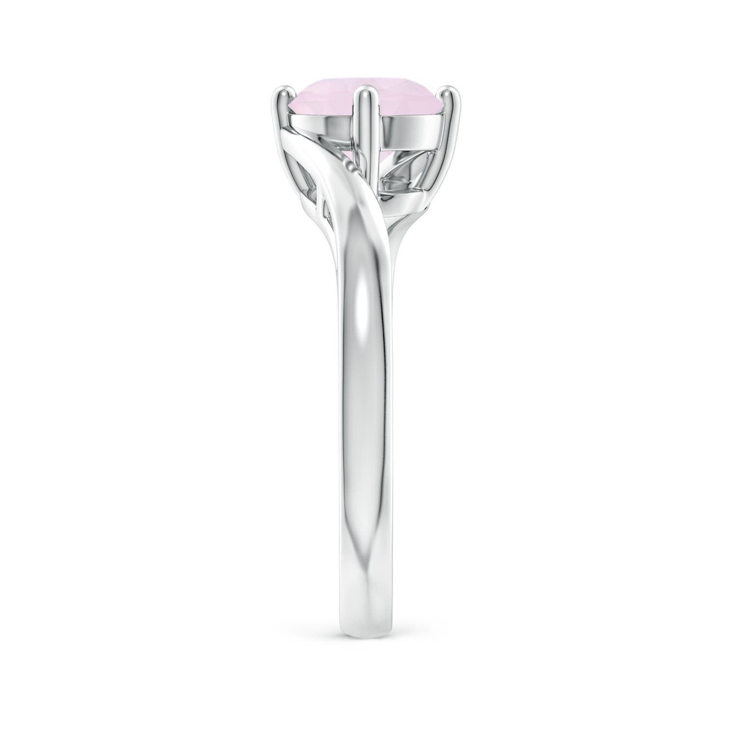 A - Rose Quartz / 1.35 CT / 14 KT White Gold