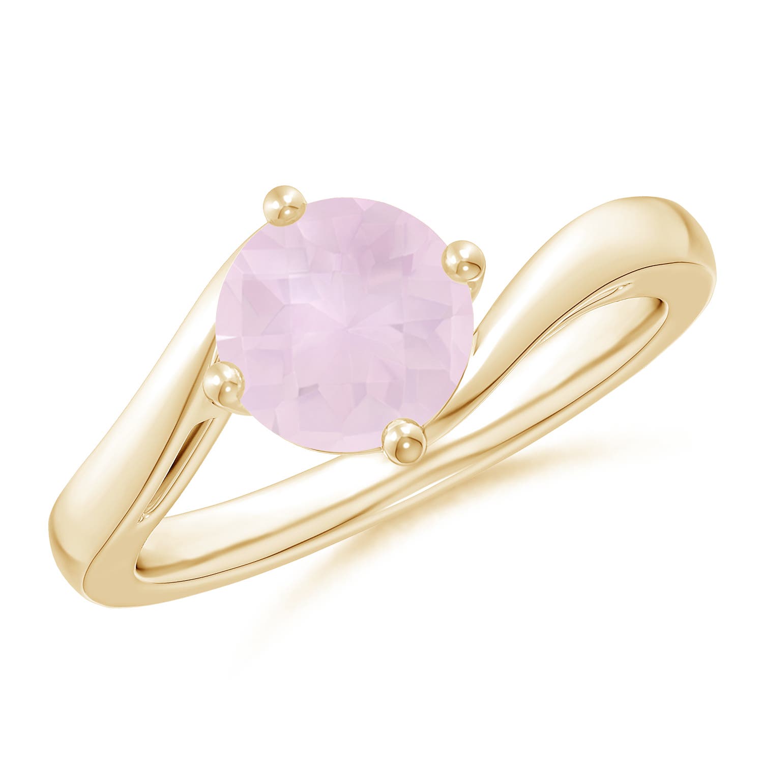 A - Rose Quartz / 1.35 CT / 14 KT Yellow Gold