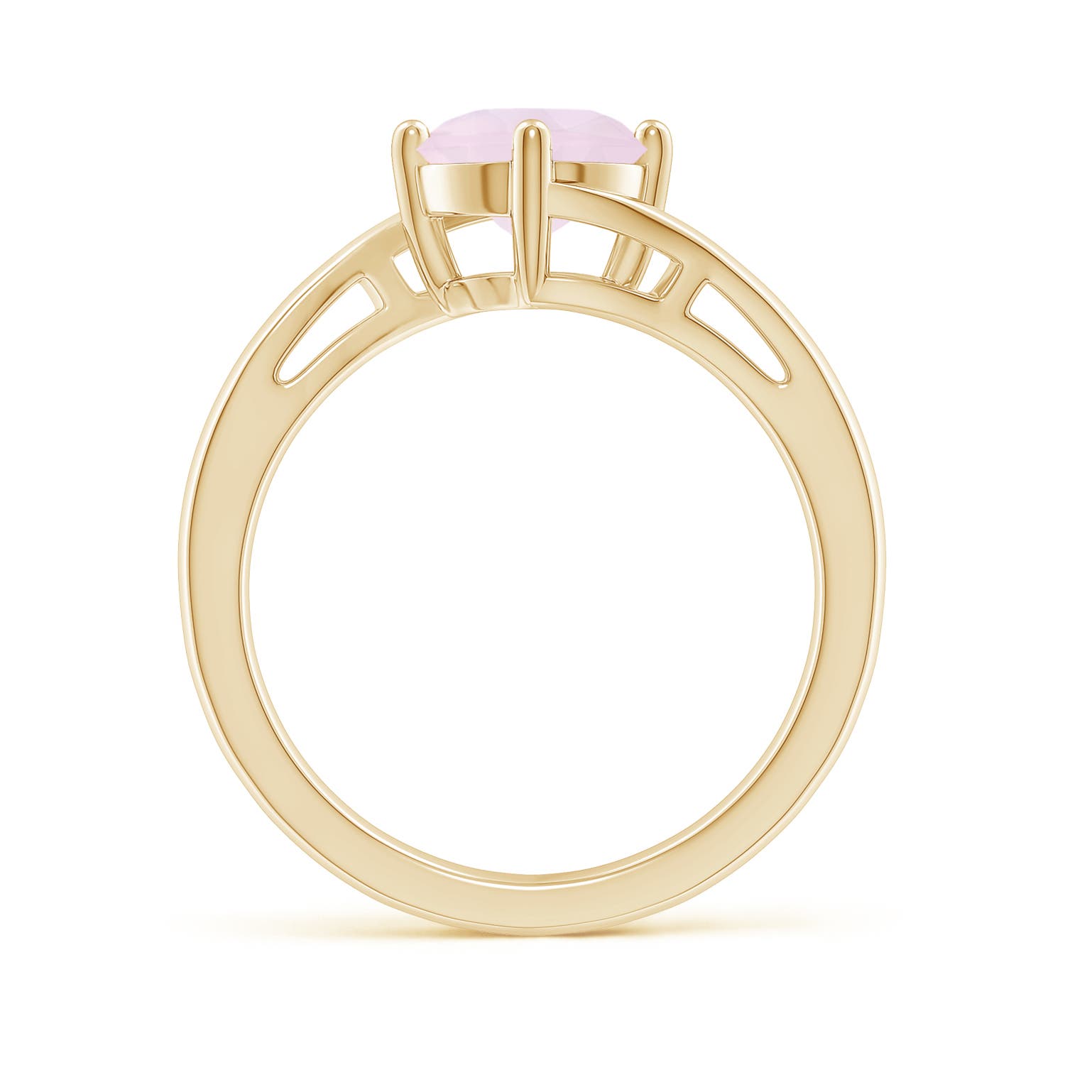 A - Rose Quartz / 1.35 CT / 14 KT Yellow Gold