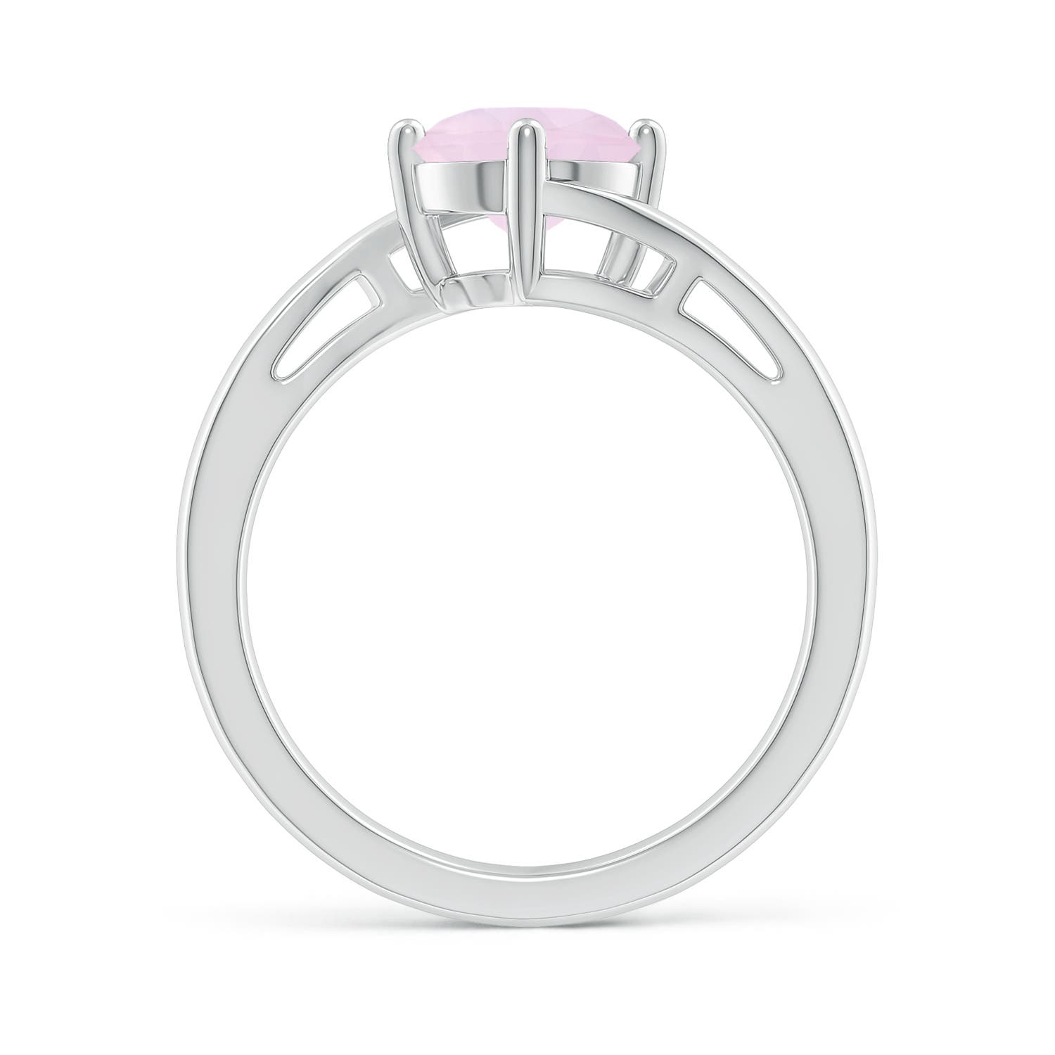 AA - Rose Quartz / 1.35 CT / 14 KT White Gold