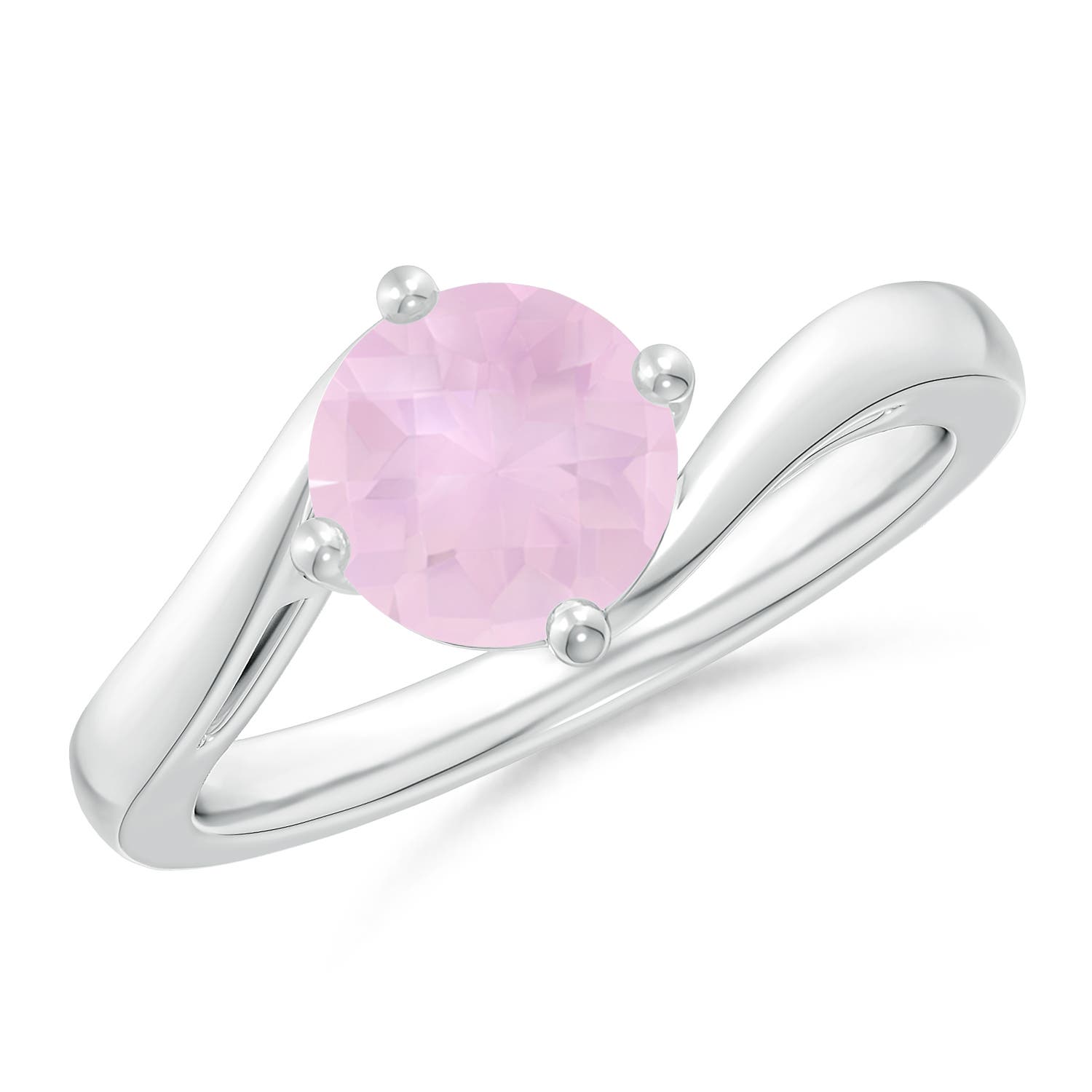 AAA - Rose Quartz / 1.35 CT / 14 KT White Gold