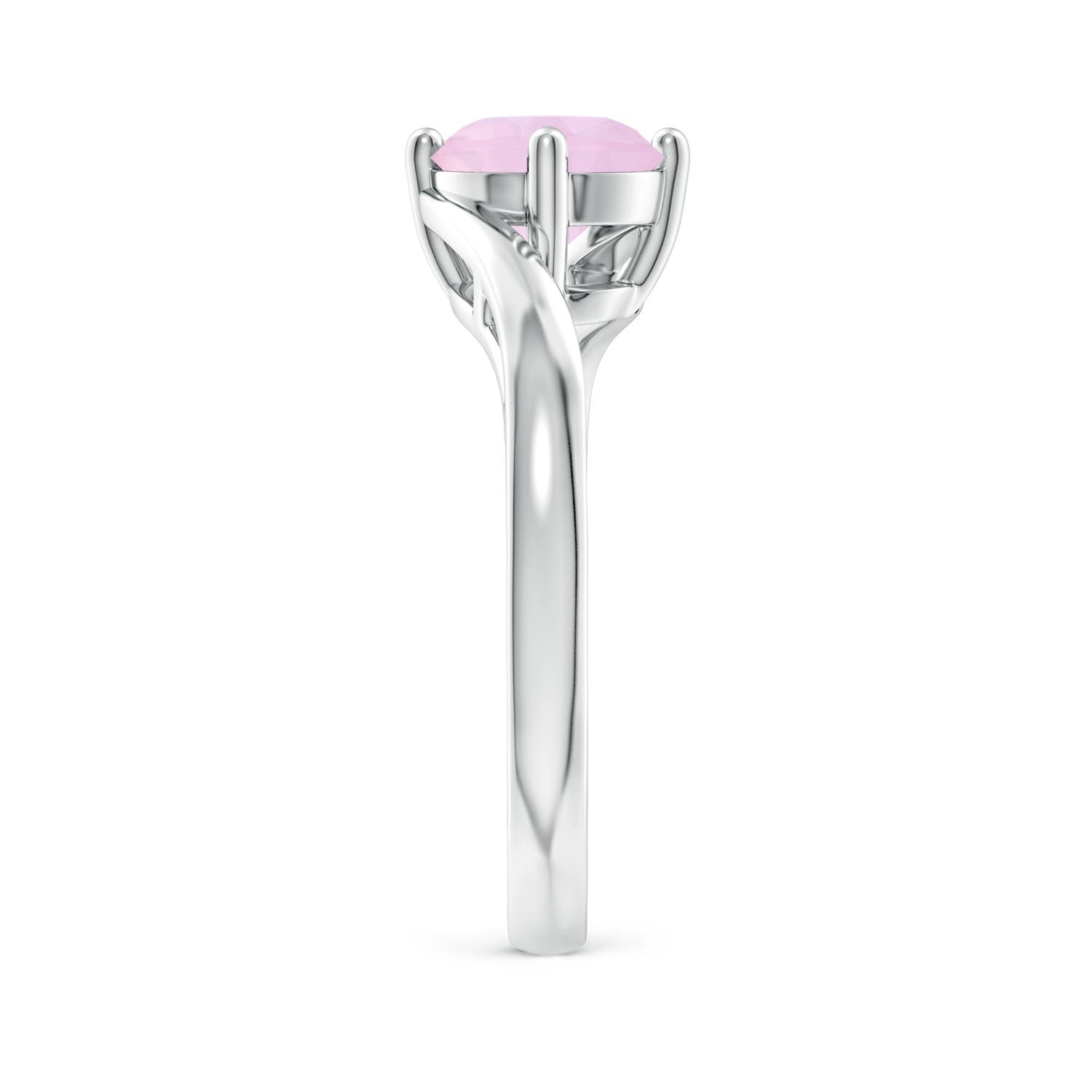 AAA - Rose Quartz / 1.35 CT / 14 KT White Gold