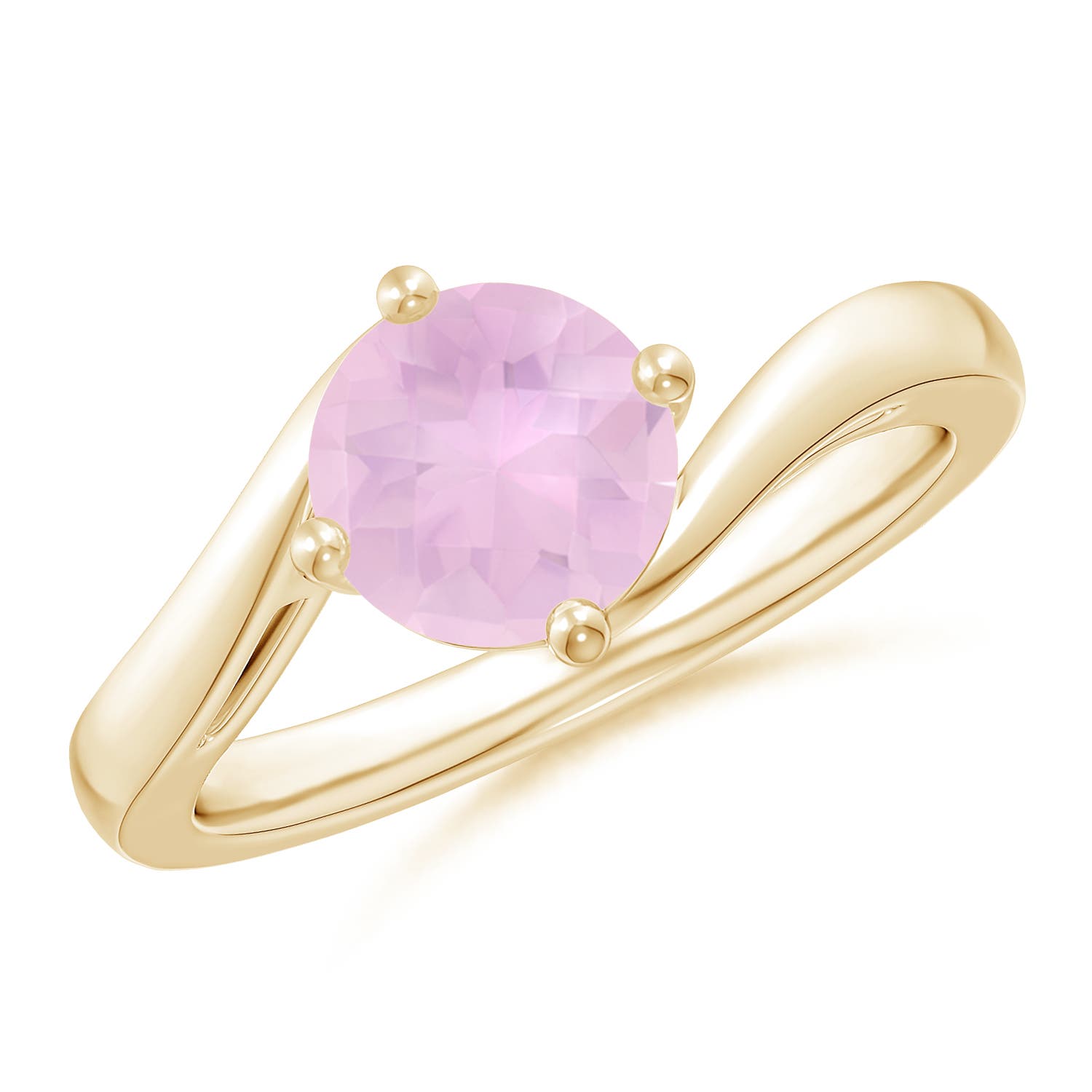 AAAA - Rose Quartz / 1.35 CT / 14 KT Yellow Gold