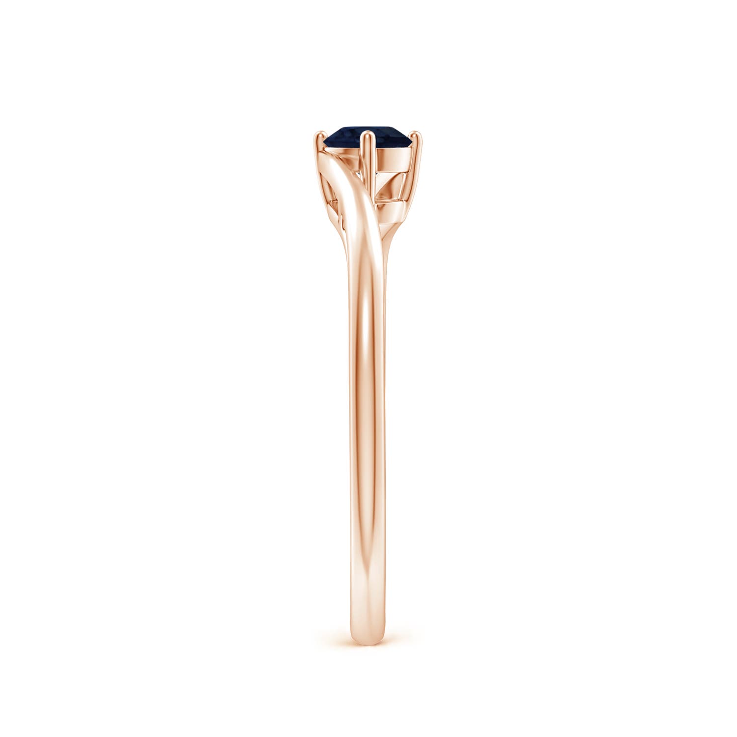 A - Blue Sapphire / 0.33 CT / 14 KT Rose Gold