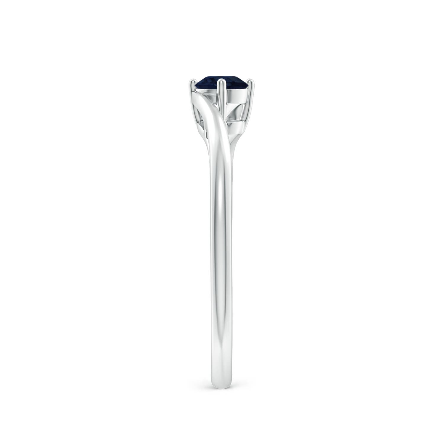 A - Blue Sapphire / 0.33 CT / 14 KT White Gold