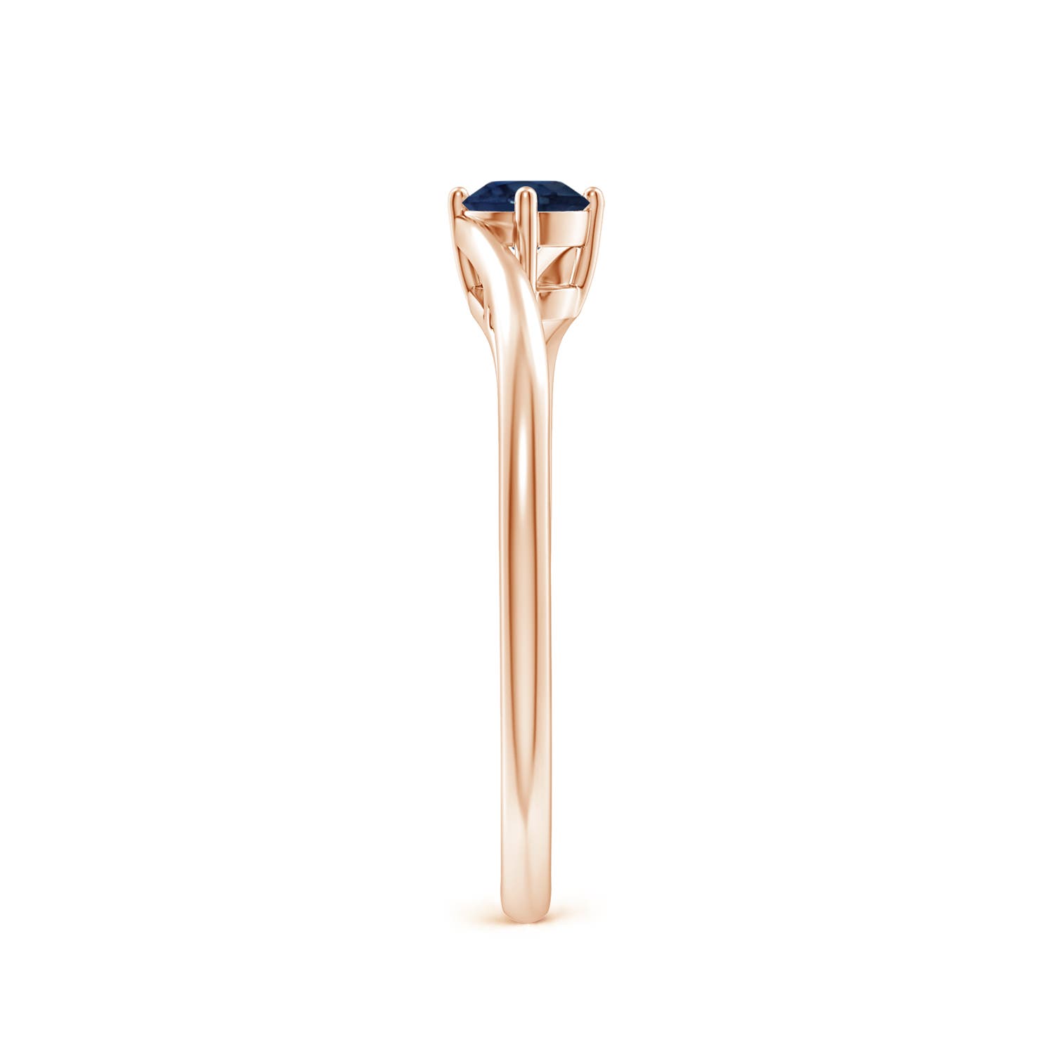 AA - Blue Sapphire / 0.33 CT / 14 KT Rose Gold