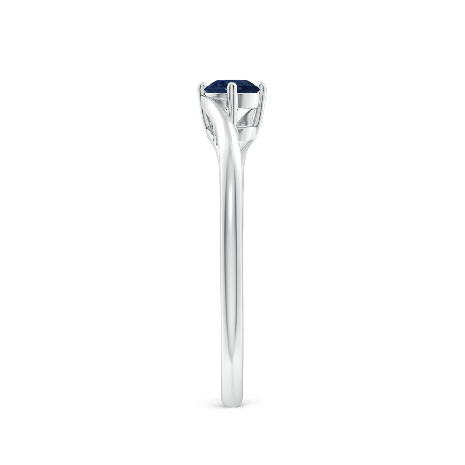 AA - Blue Sapphire / 0.33 CT / 14 KT White Gold