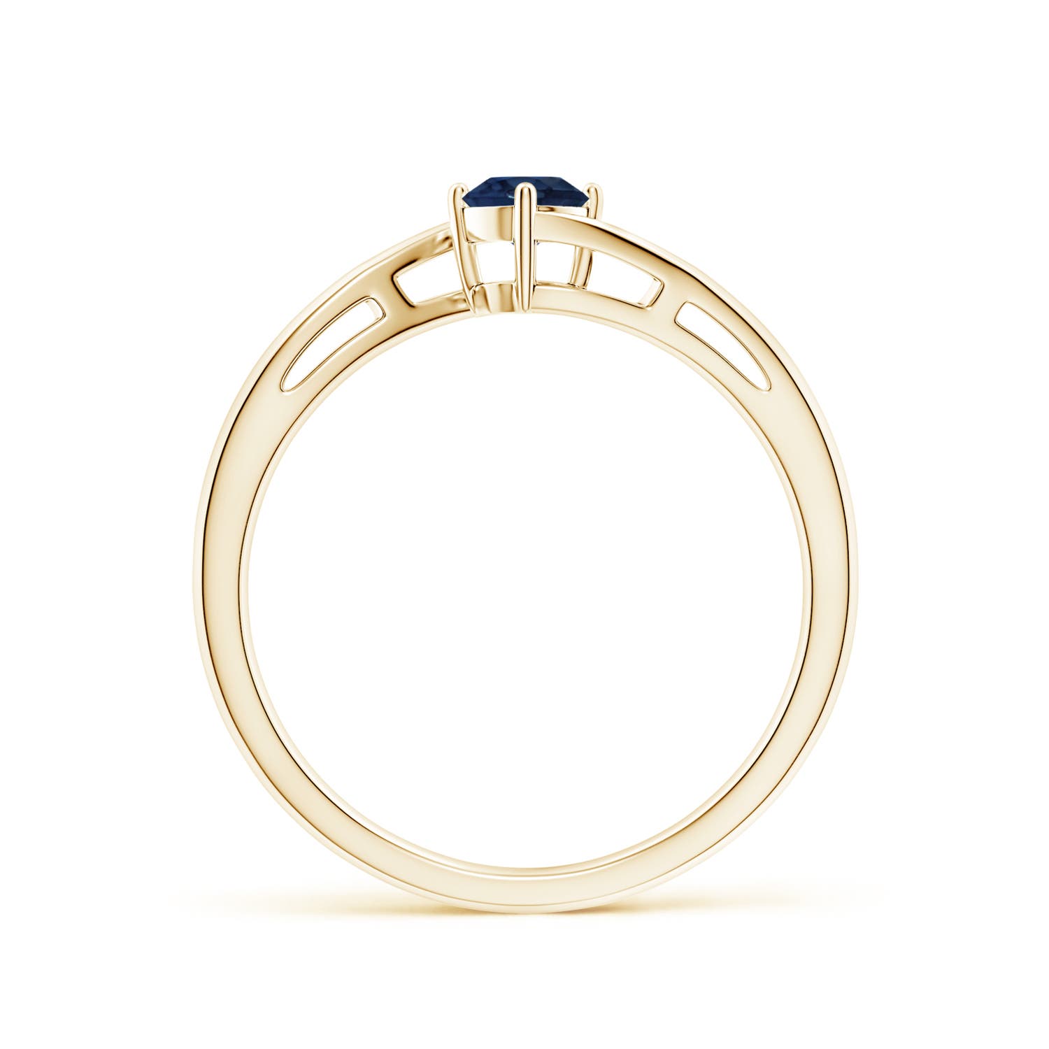 AA - Blue Sapphire / 0.33 CT / 14 KT Yellow Gold