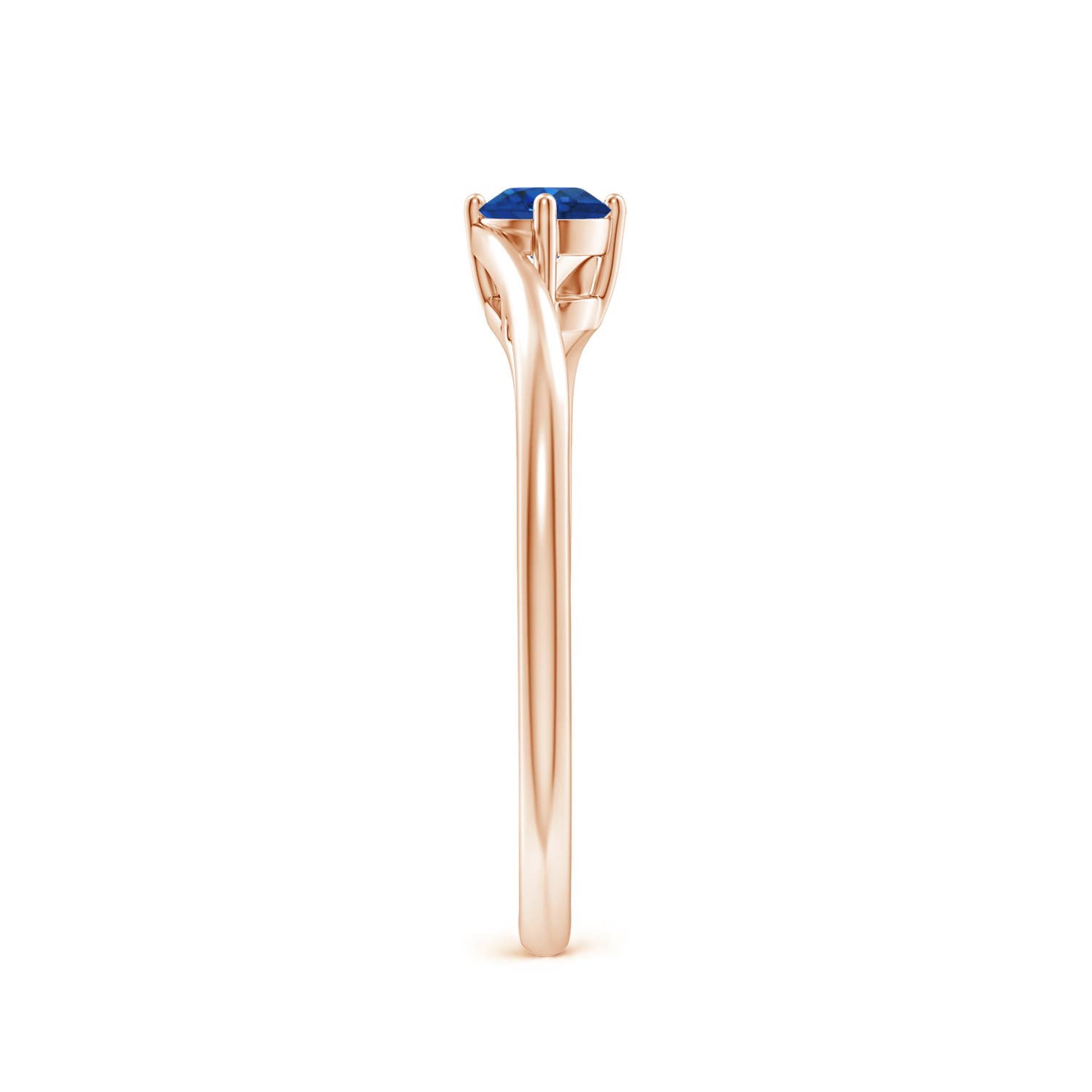 AAA - Blue Sapphire / 0.33 CT / 14 KT Rose Gold