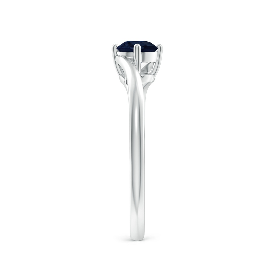 5mm A Classic Round Sapphire Solitaire Bypass Ring in P950 Platinum side 299