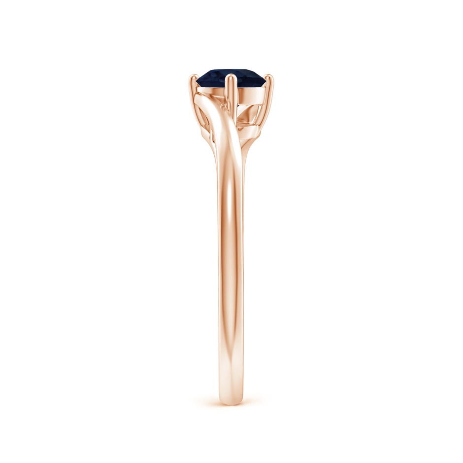 5mm A Classic Round Sapphire Solitaire Bypass Ring in Rose Gold side 299