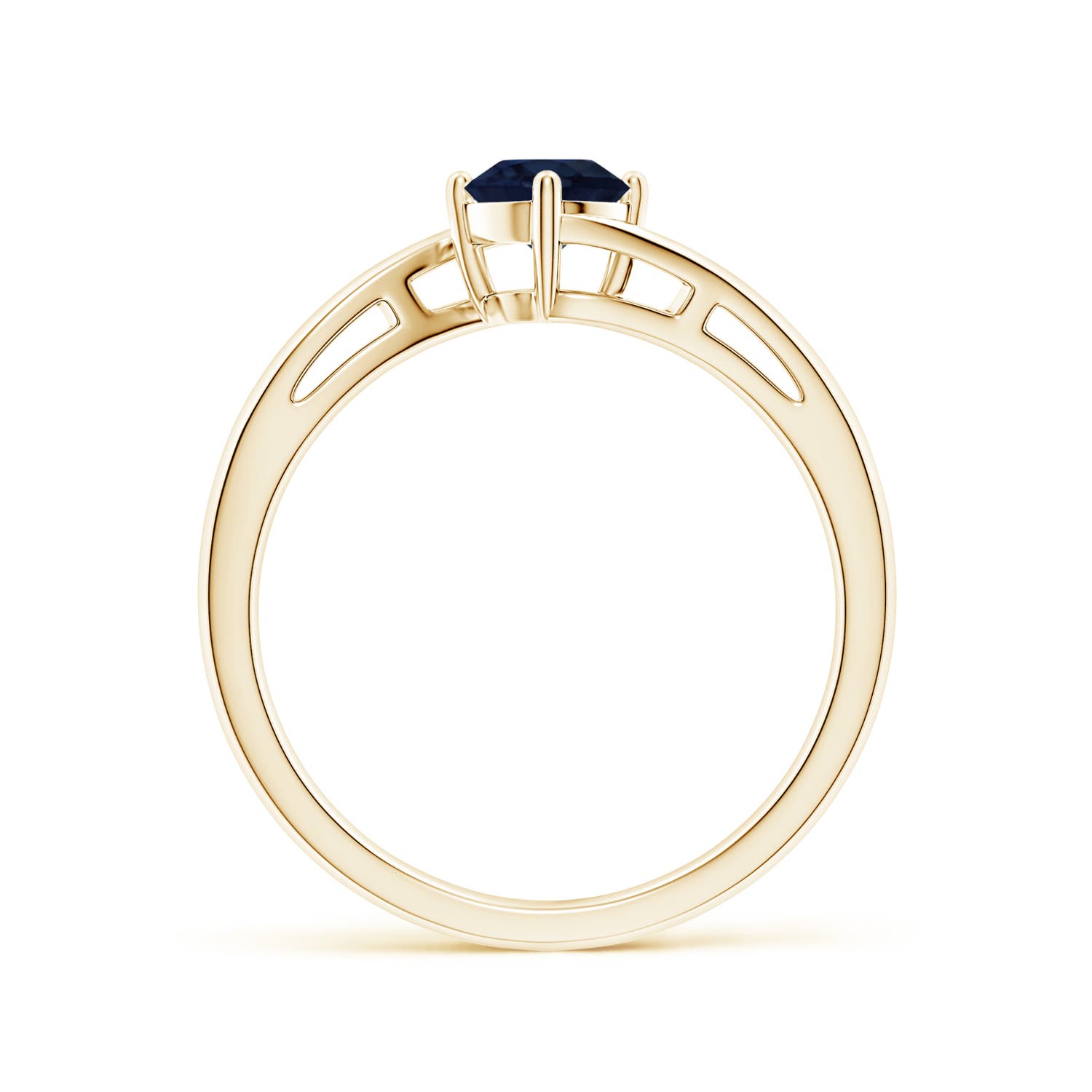 A - Blue Sapphire / 0.6 CT / 14 KT Yellow Gold