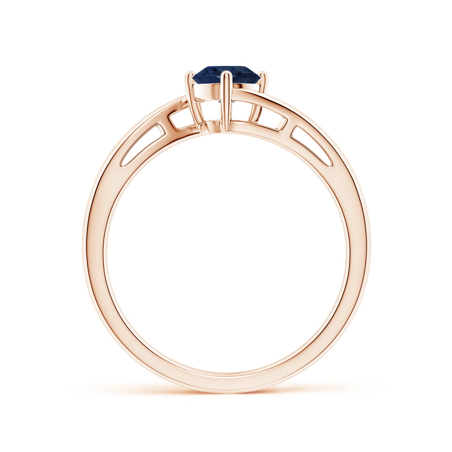 AA - Blue Sapphire / 0.6 CT / 14 KT Rose Gold