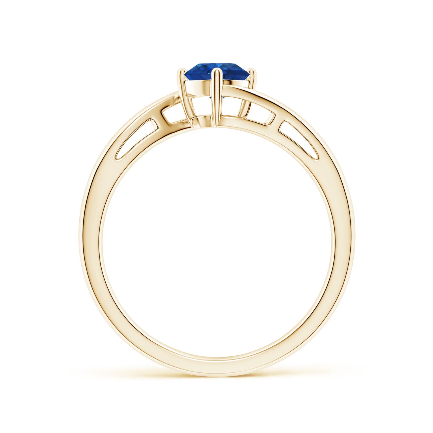 AAA - Blue Sapphire / 0.6 CT / 14 KT Yellow Gold