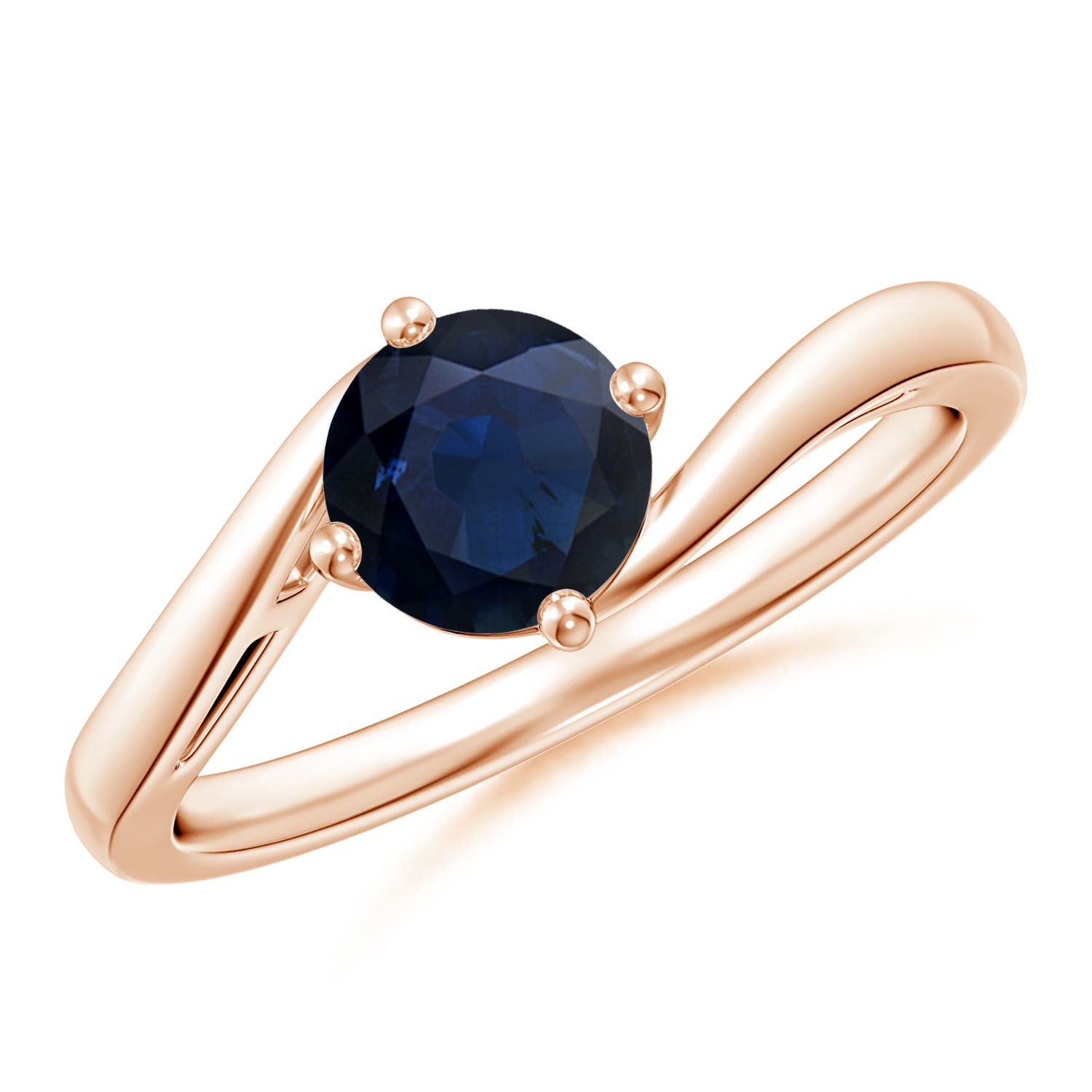 A - Blue Sapphire / 1 CT / 14 KT Rose Gold