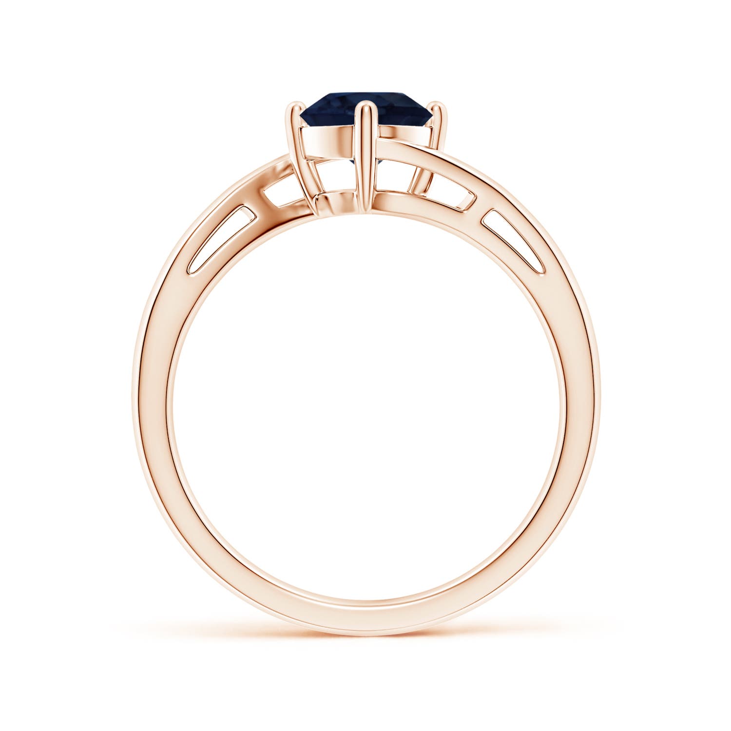 A - Blue Sapphire / 1 CT / 14 KT Rose Gold