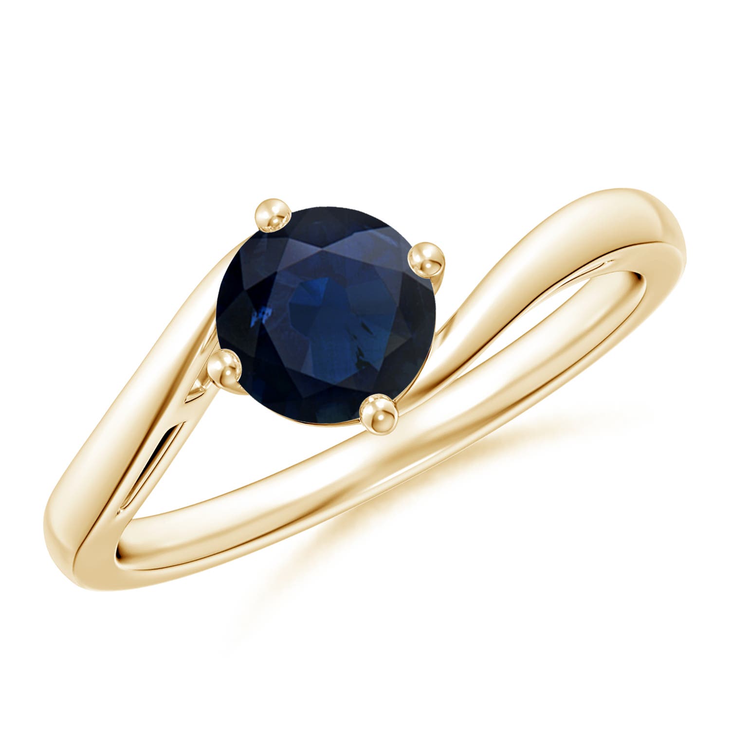 A - Blue Sapphire / 1 CT / 14 KT Yellow Gold