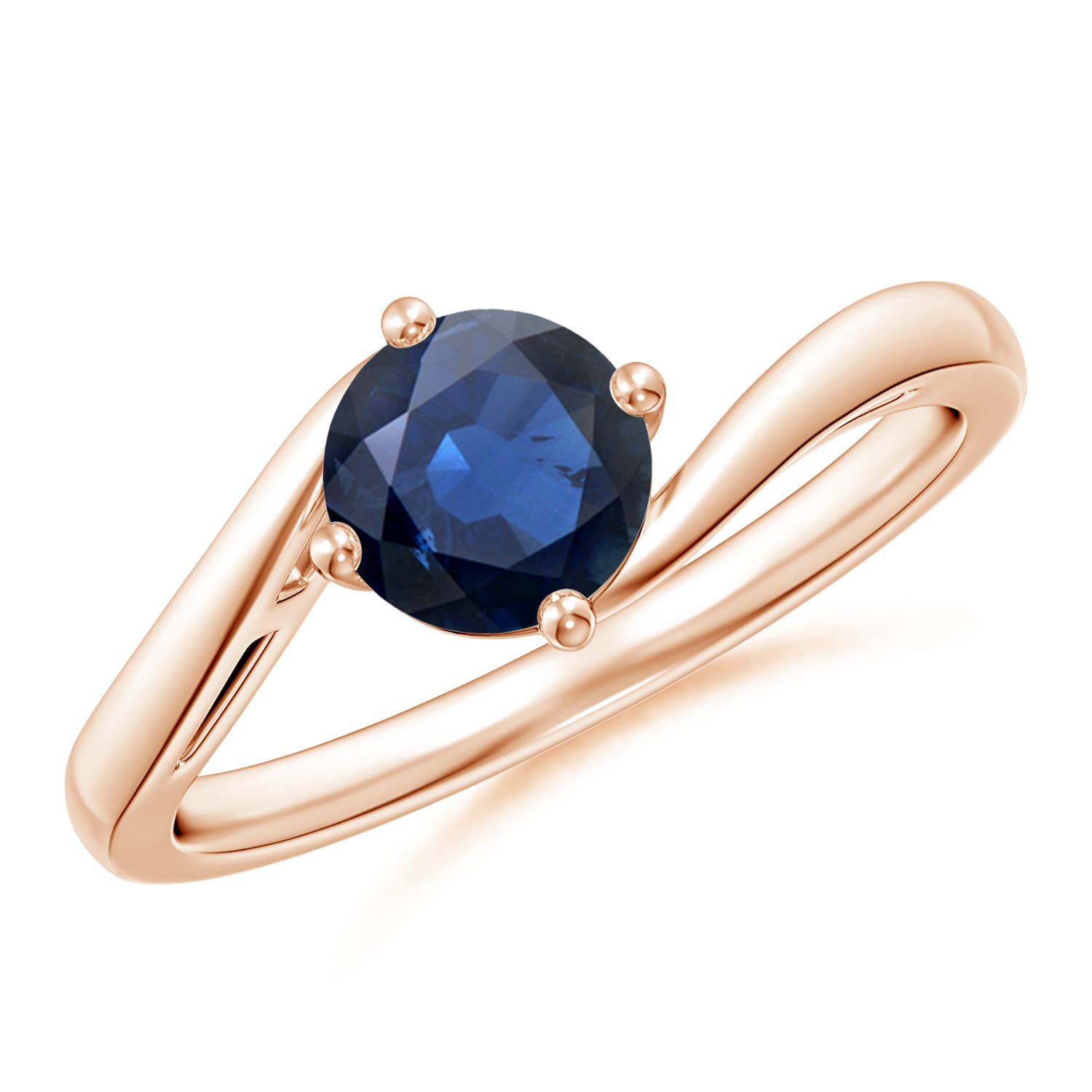 AA - Blue Sapphire / 1 CT / 14 KT Rose Gold