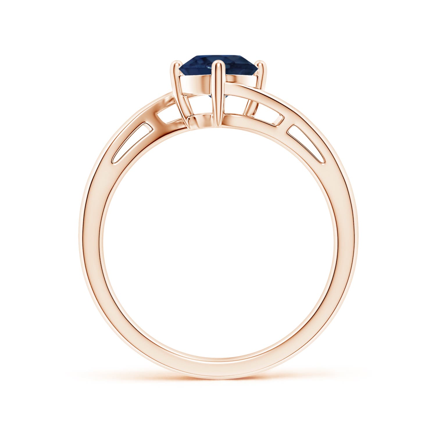 AA - Blue Sapphire / 1 CT / 14 KT Rose Gold