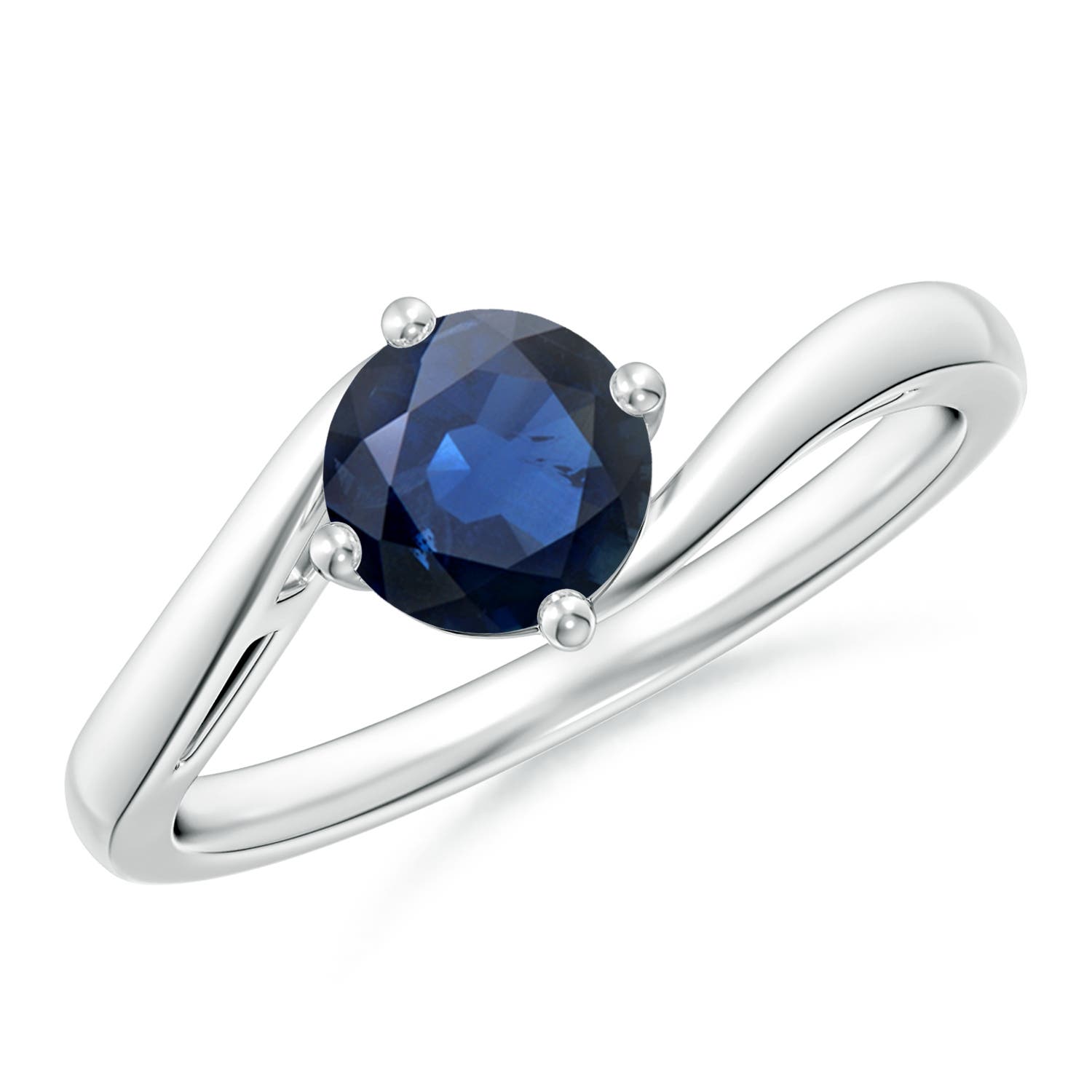 AA - Blue Sapphire / 1 CT / 14 KT White Gold