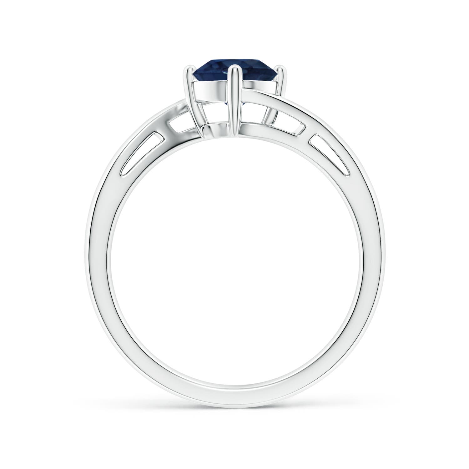 AA - Blue Sapphire / 1 CT / 14 KT White Gold