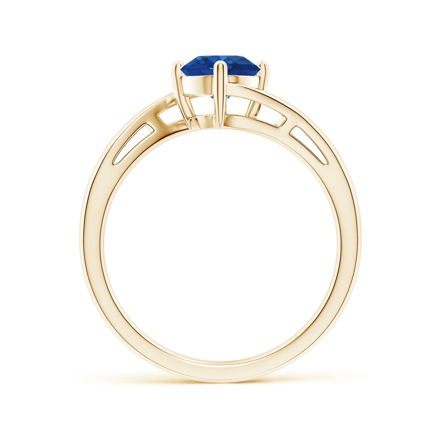 AAA - Blue Sapphire / 1 CT / 14 KT Yellow Gold