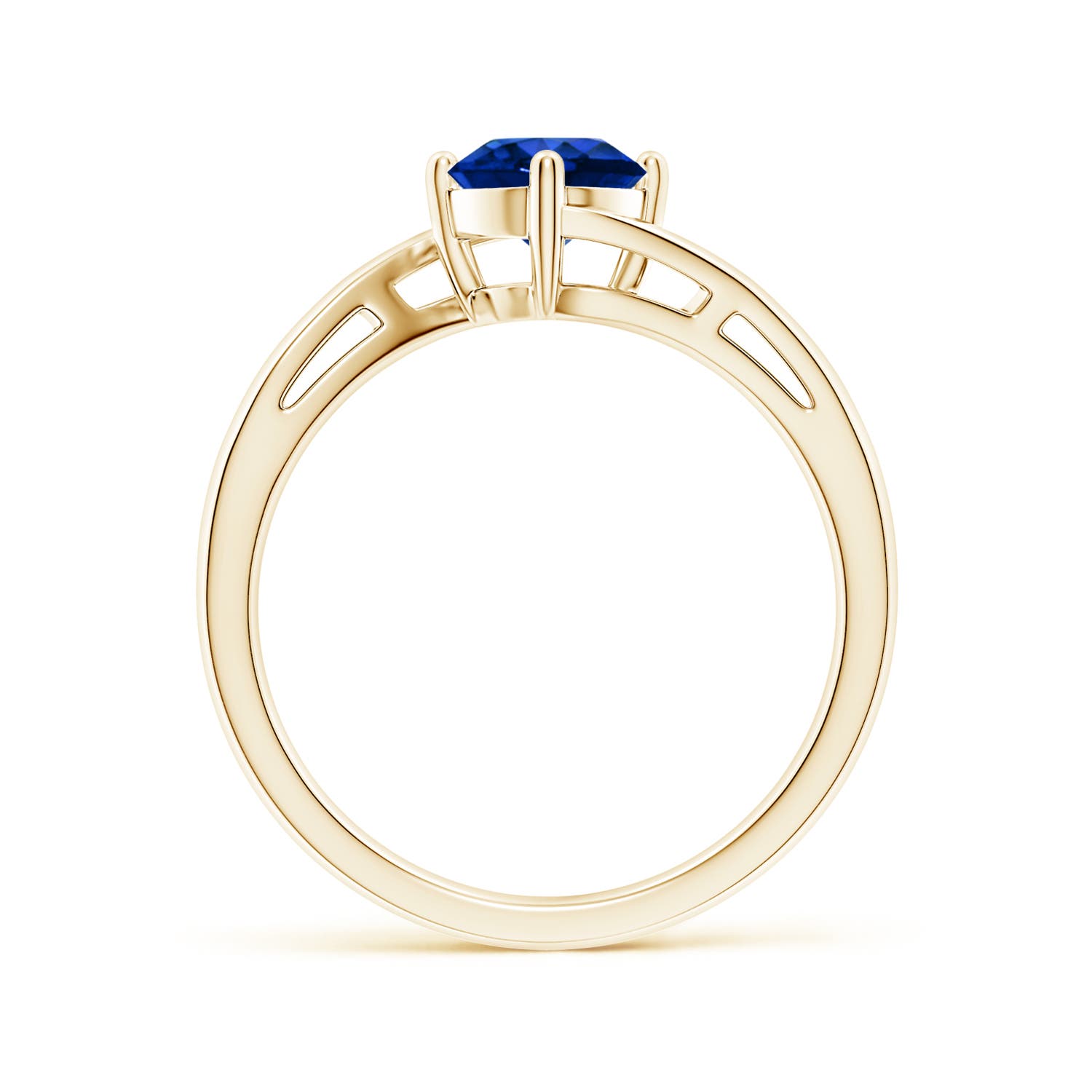 AAAA - Blue Sapphire / 1 CT / 14 KT Yellow Gold