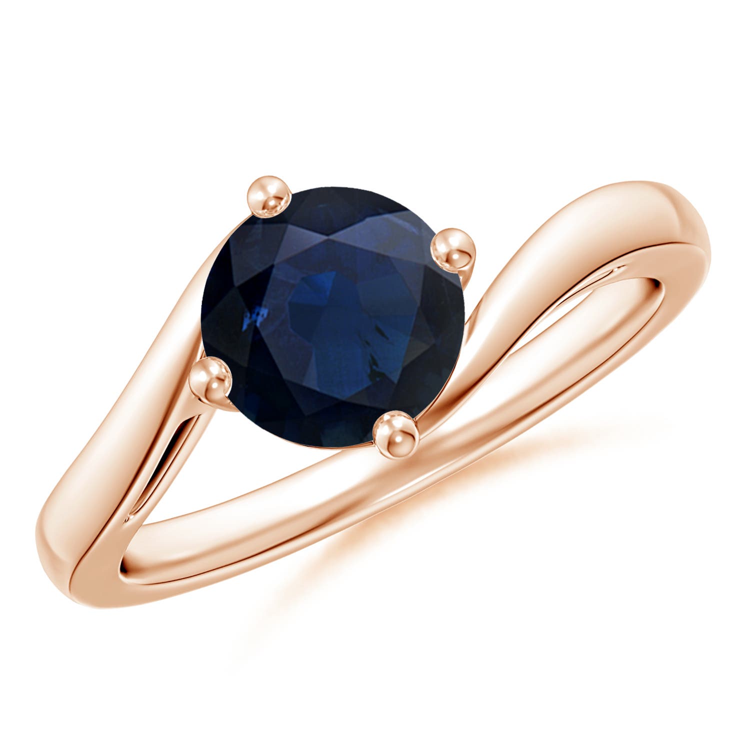 A - Blue Sapphire / 1.6 CT / 14 KT Rose Gold