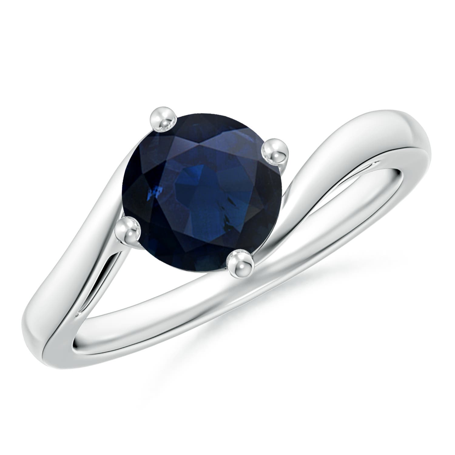 A - Blue Sapphire / 1.6 CT / 14 KT White Gold