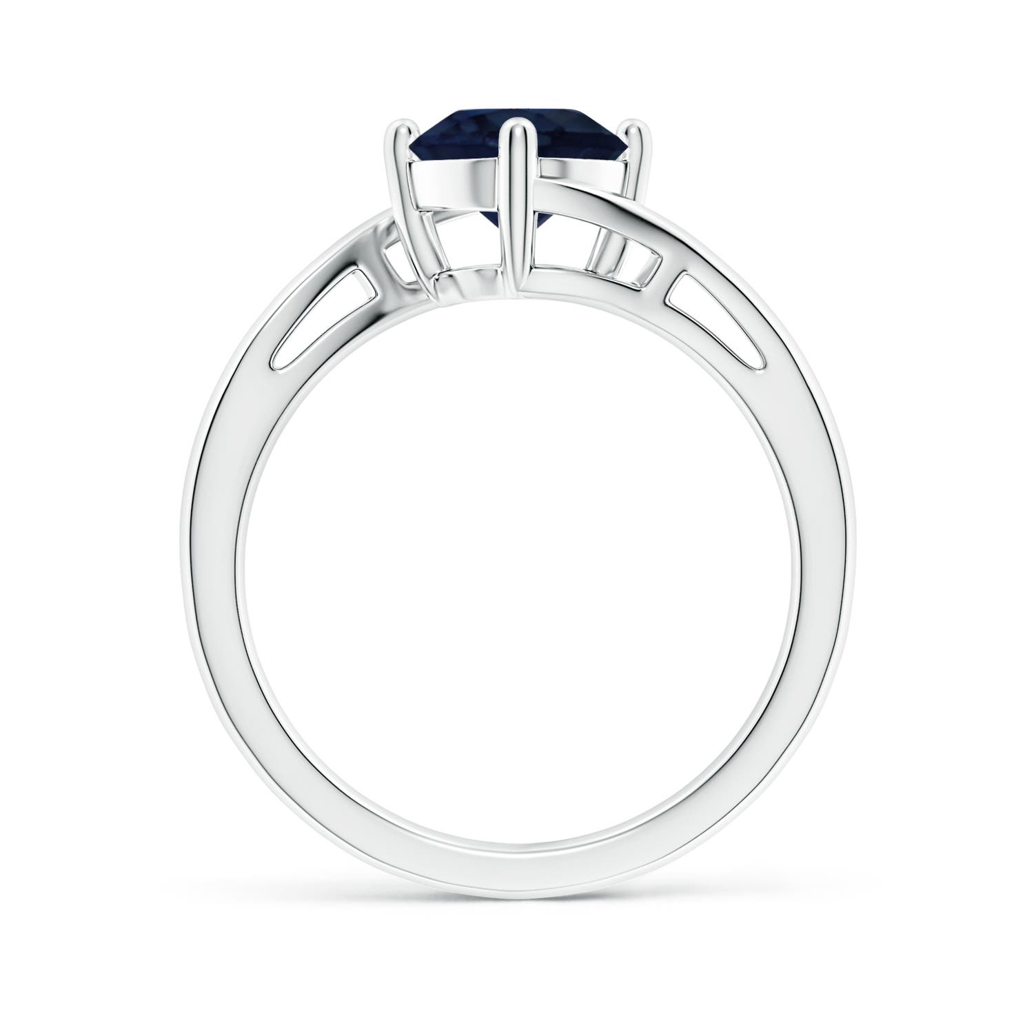 A - Blue Sapphire / 1.6 CT / 14 KT White Gold