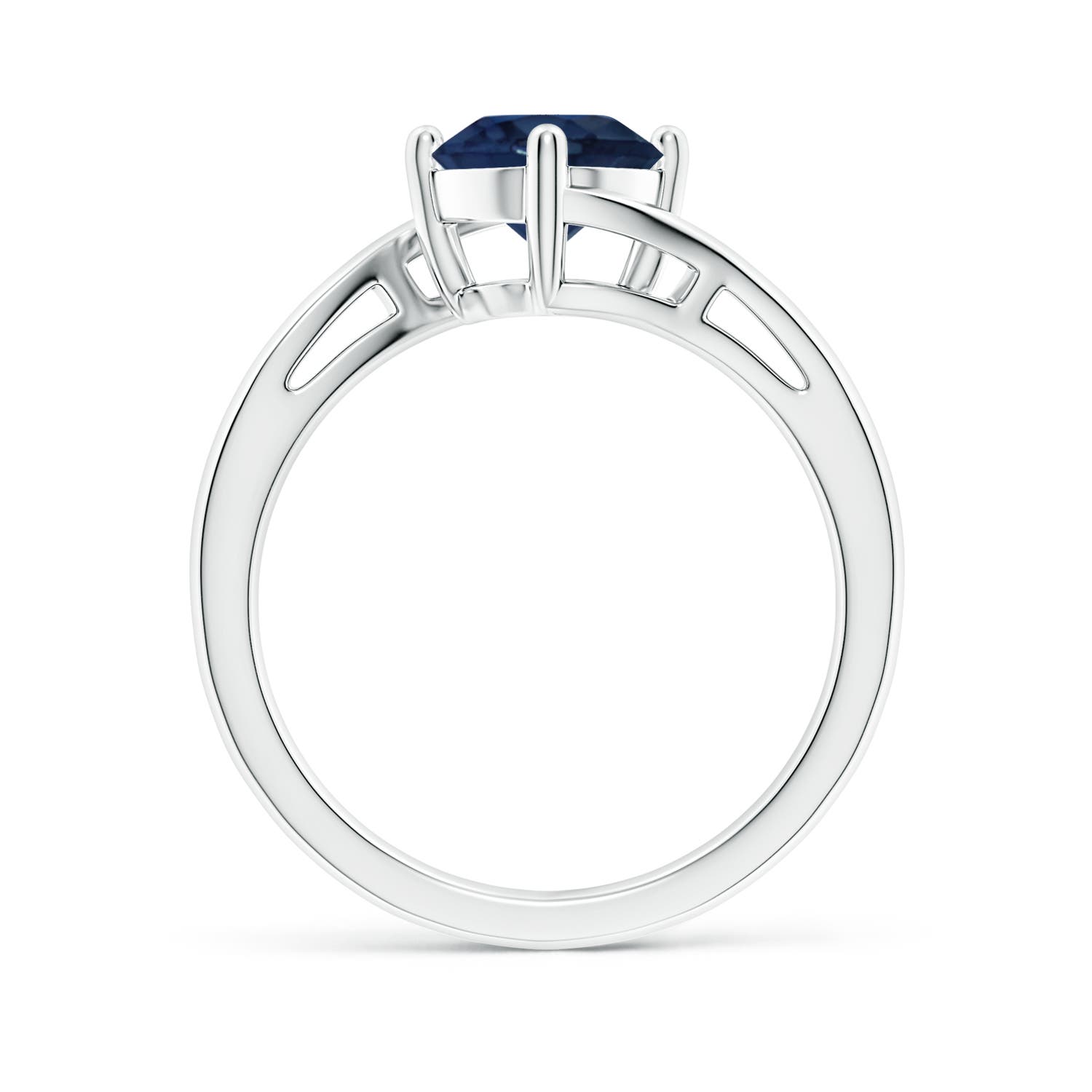 AA - Blue Sapphire / 1.6 CT / 14 KT White Gold