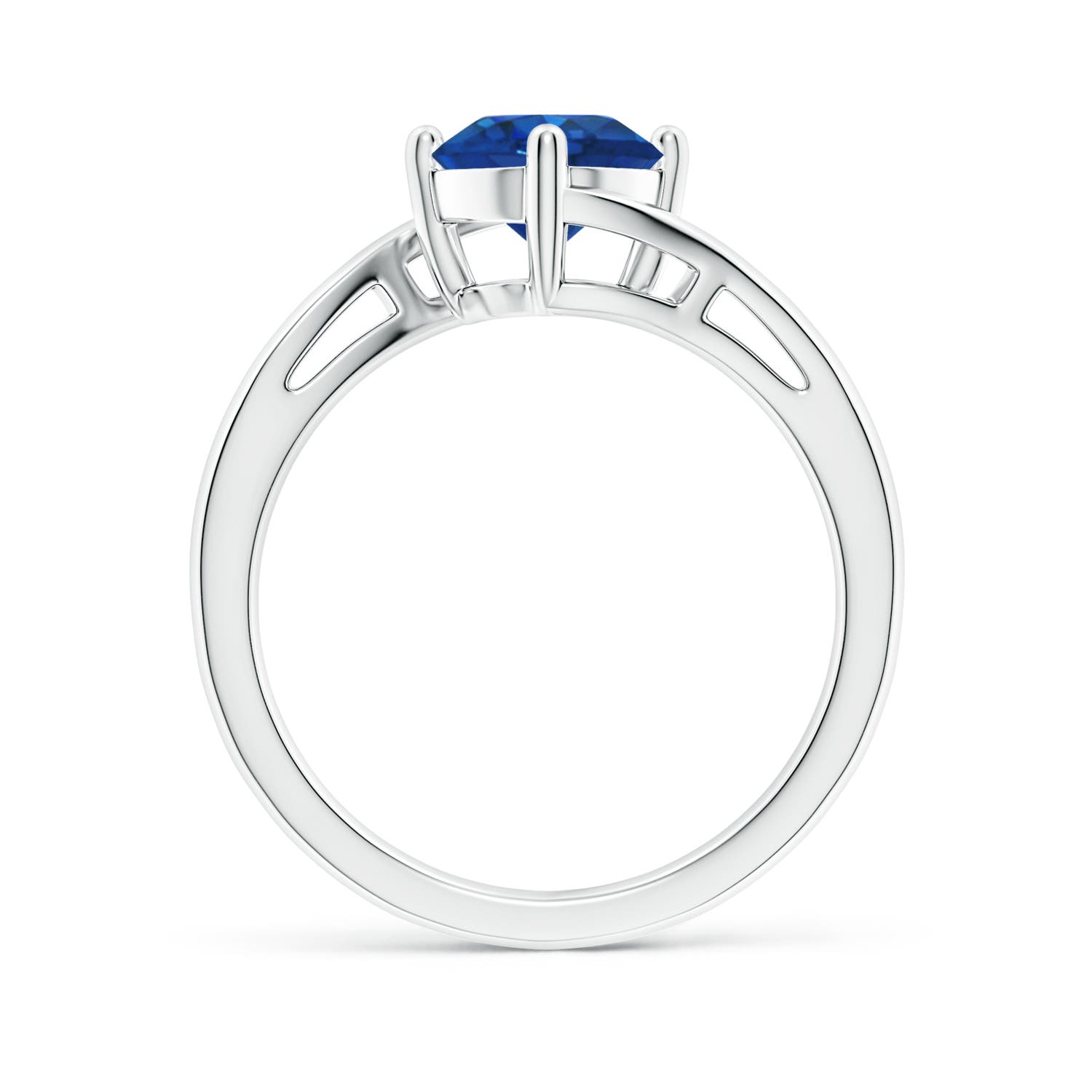 AAA - Blue Sapphire / 1.6 CT / 14 KT White Gold