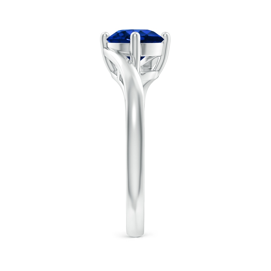7mm Lab-Grown Classic Round Sapphire Solitaire Bypass Ring in 18K White Gold side 299
