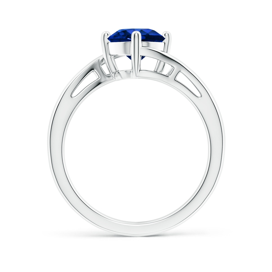 7mm Lab-Grown Classic Round Sapphire Solitaire Bypass Ring in White Gold side 199