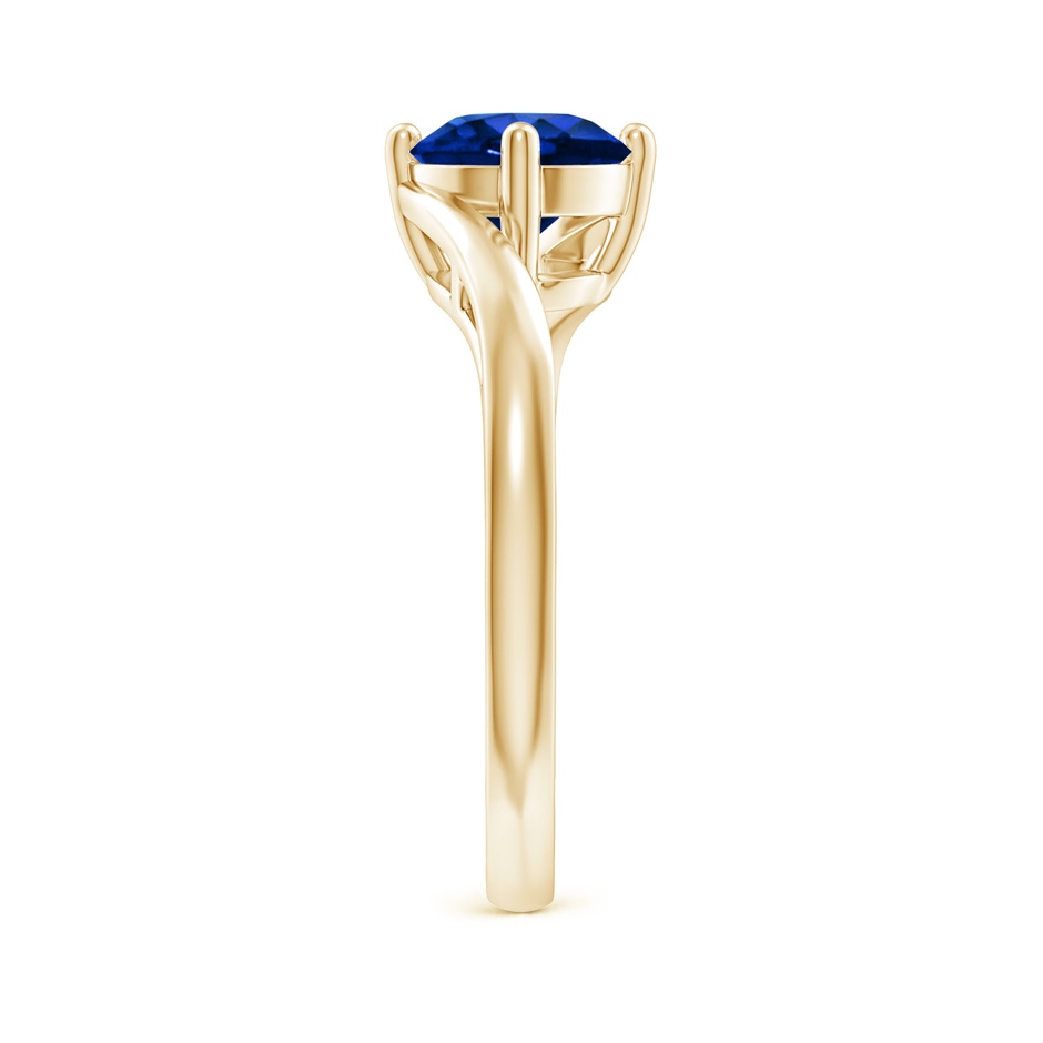 7mm Lab-Grown Classic Round Sapphire Solitaire Bypass Ring in Yellow Gold side 299