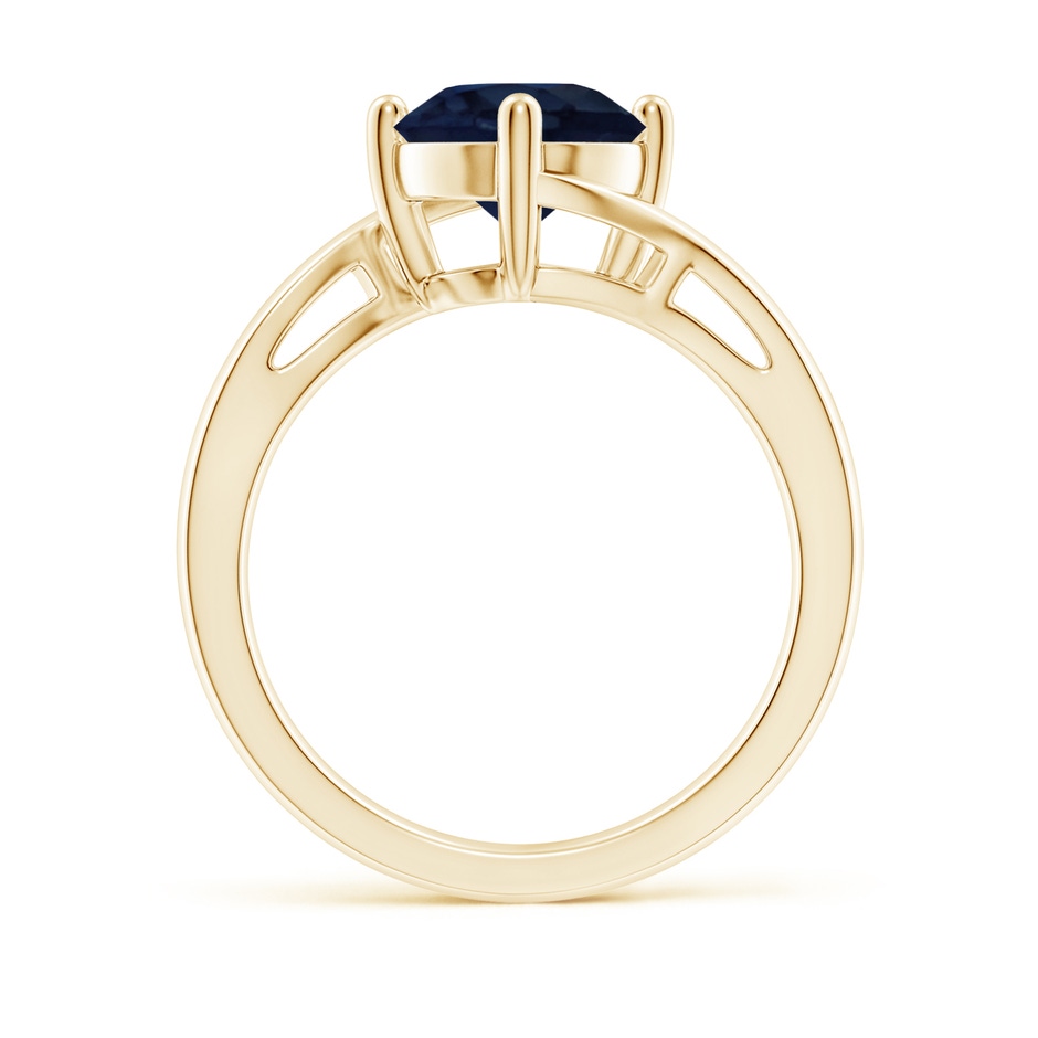 8mm A Classic Round Sapphire Solitaire Bypass Ring in 18K Yellow Gold side 199