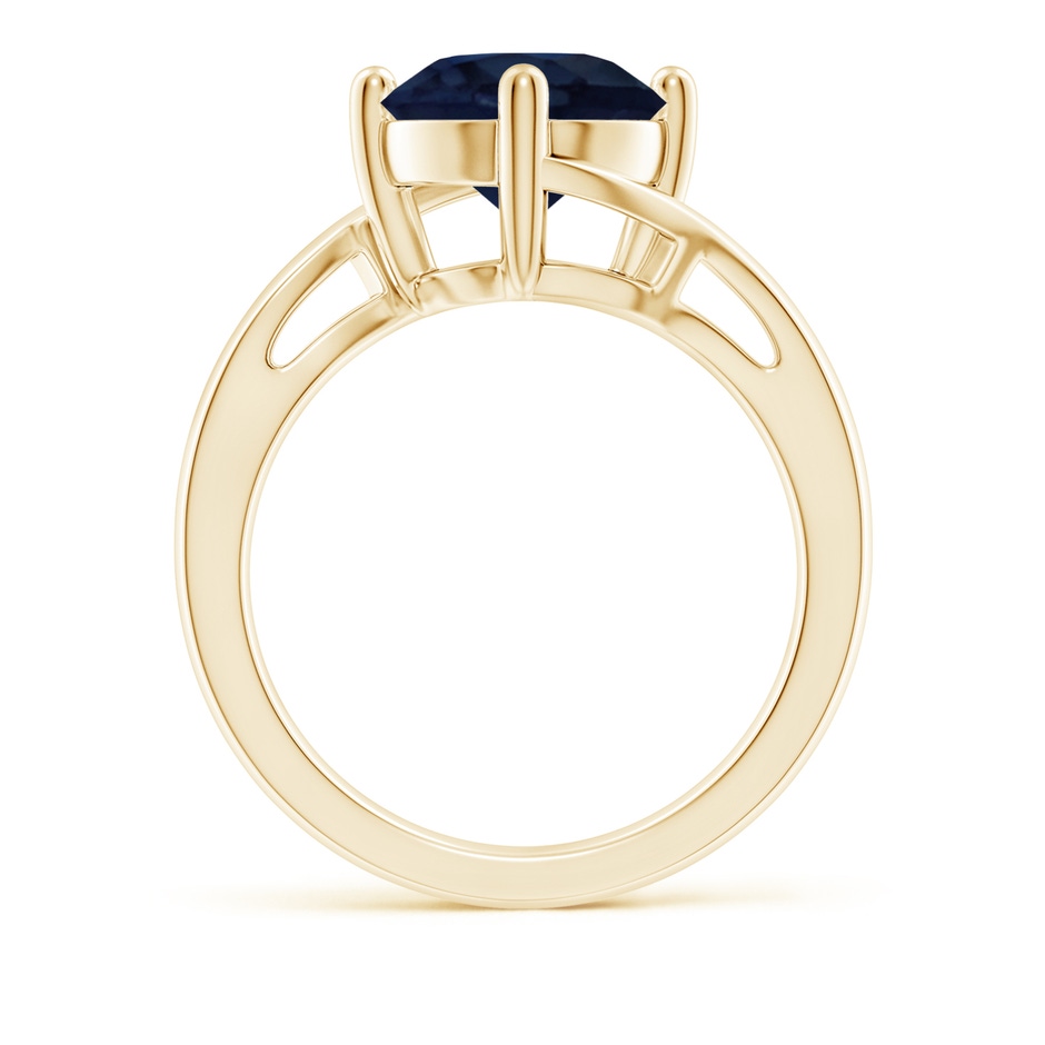 9mm A Classic Round Sapphire Solitaire Bypass Ring in 18K Yellow Gold side 199