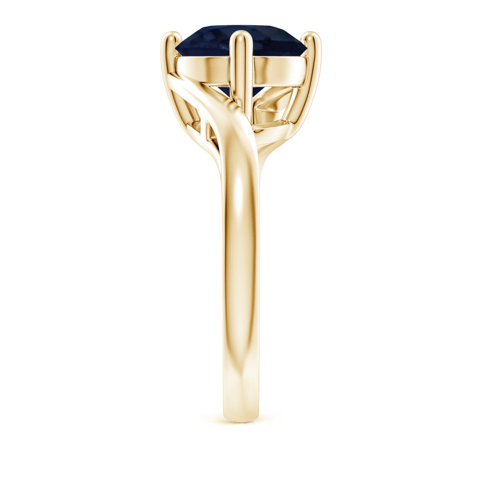 9mm A Classic Round Sapphire Solitaire Bypass Ring in 18K Yellow Gold side 299