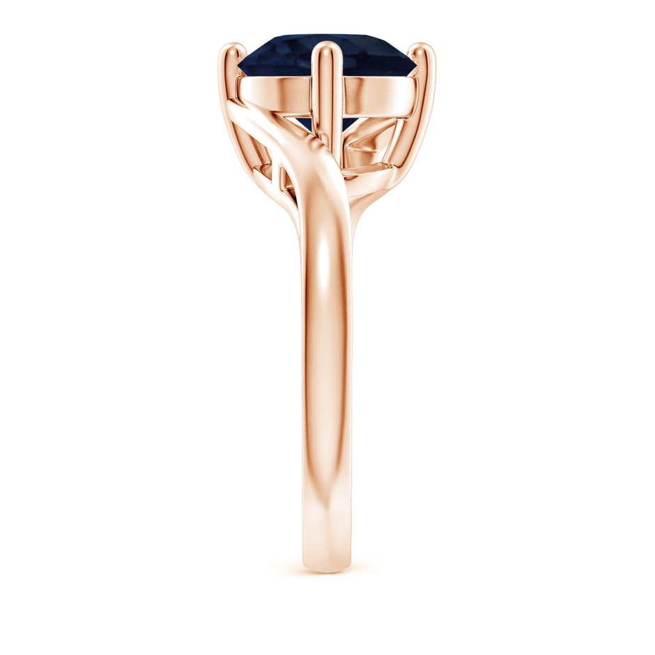 9mm A Classic Round Sapphire Solitaire Bypass Ring in Rose Gold side 299
