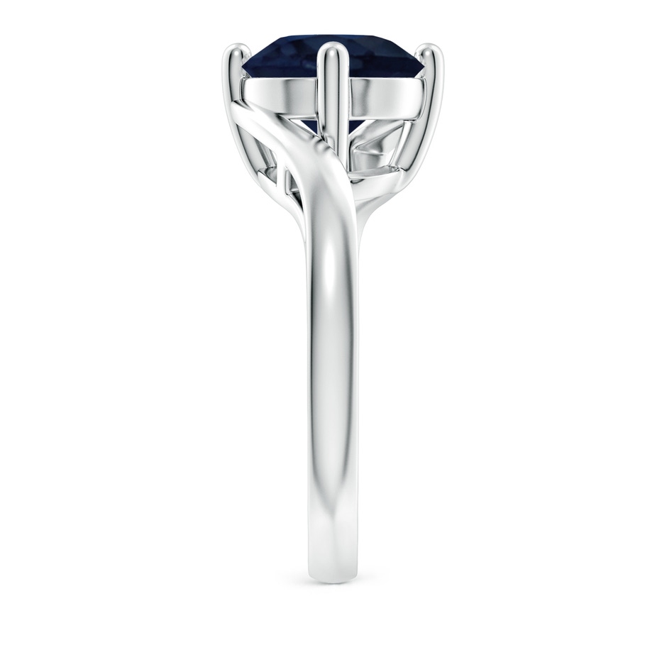 9mm A Classic Round Sapphire Solitaire Bypass Ring in White Gold side 299