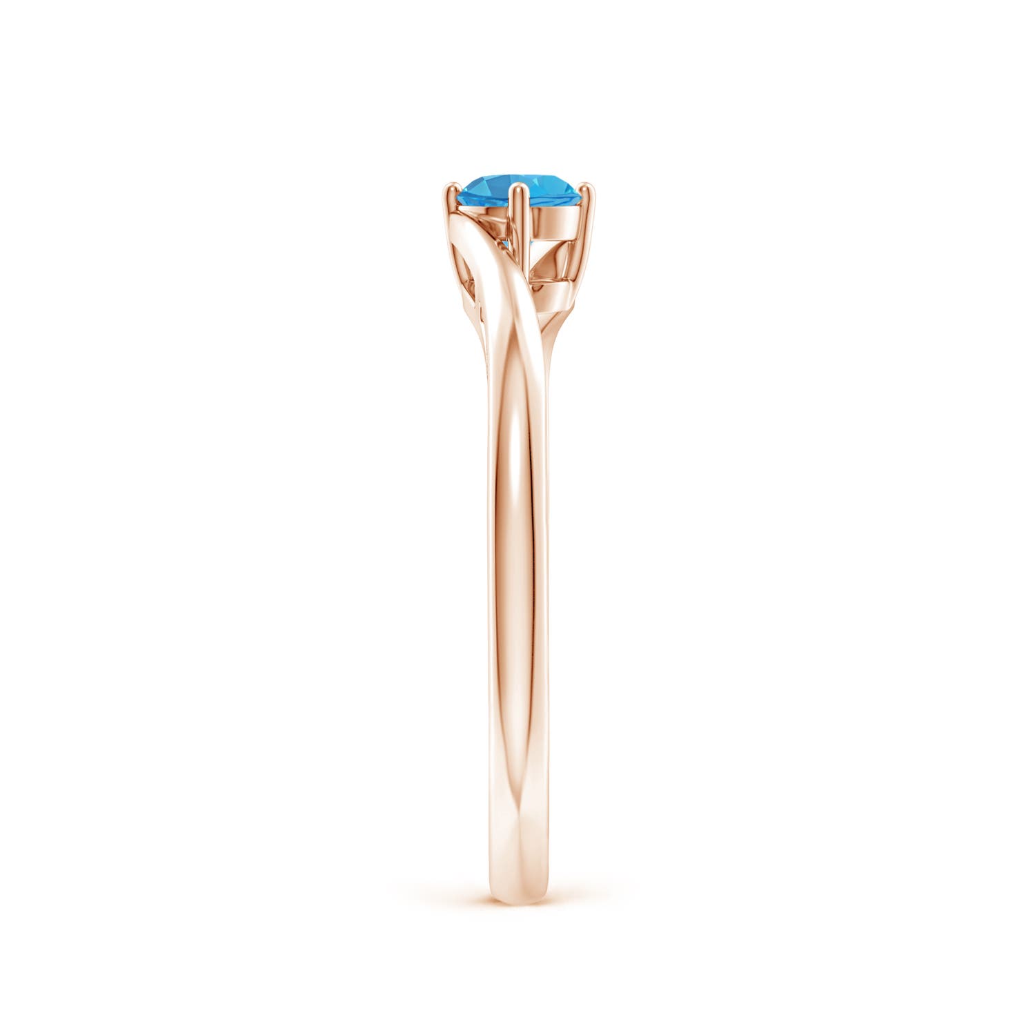 AA - Swiss Blue Topaz / 0.32 CT / 14 KT Rose Gold