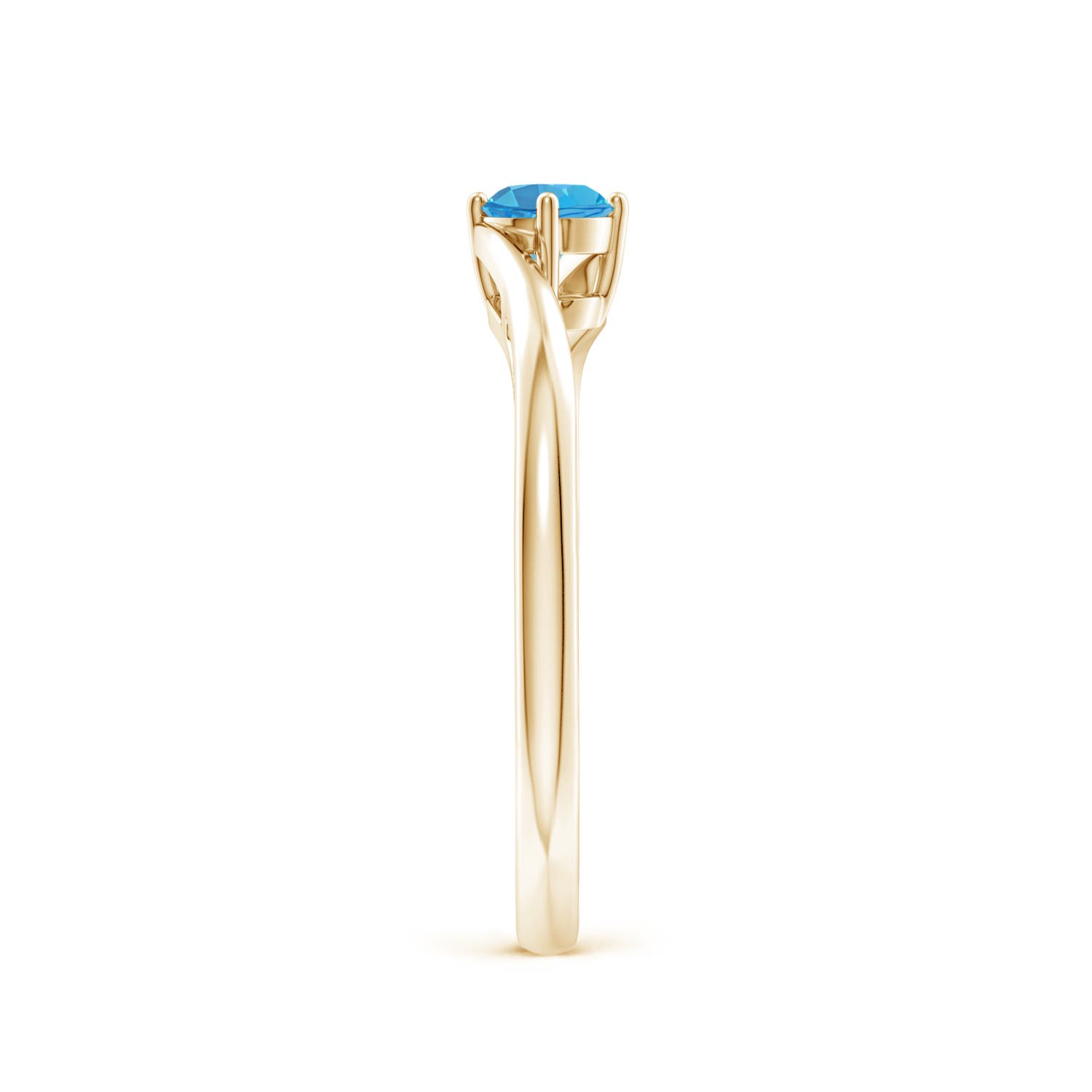 AA - Swiss Blue Topaz / 0.32 CT / 14 KT Yellow Gold