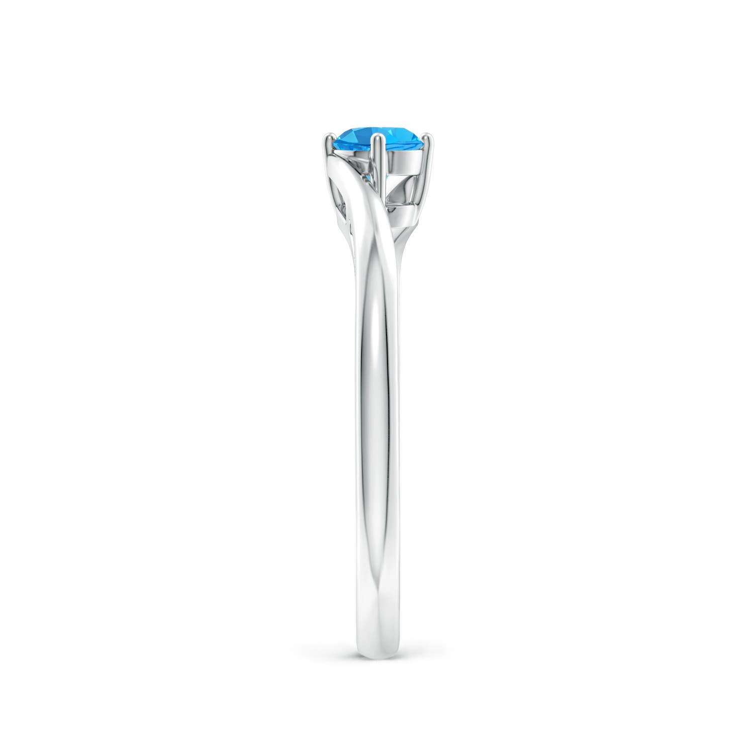 AAA - Swiss Blue Topaz / 0.32 CT / 14 KT White Gold